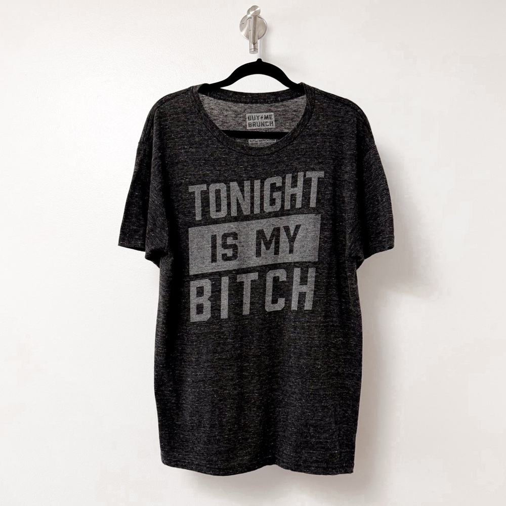 Buy Me Brunch The Chive Graphic‎ Tee Shirt Gray Monochrome Large